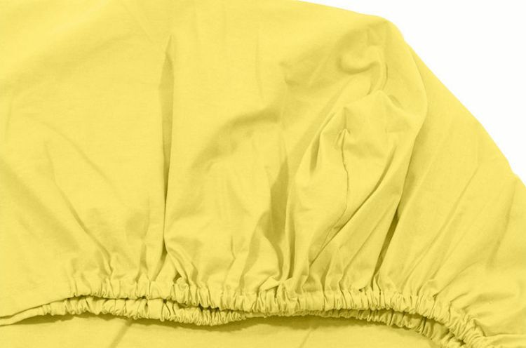 Imagine Cearceaf galben, cu elastic, din bumbac