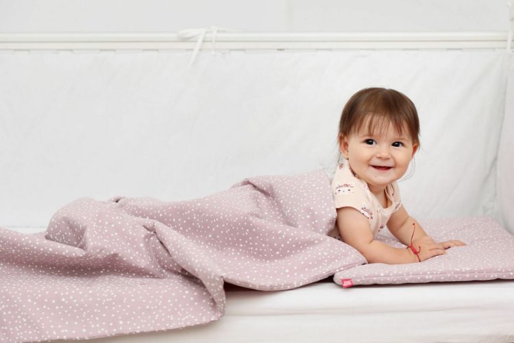 Imagine Lenjerie de pat copii,  Marshmellow Spots, din bumbac