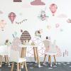 Imagine Autocolante pentru perete - Dealuri si baloane roz