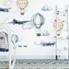 Imagine Autocolante- Avioane si baloane in acuarela