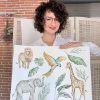Imagine Autocolante textile - Girafa din lumea SAFARI