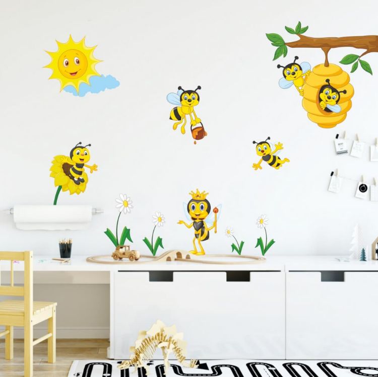 Imagine Autocolante pentru perete - Regatul albinutelor N.2 73 x 69cm 