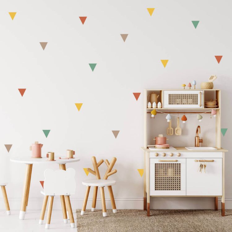 Imagine Triunghiurile - autocolante colorate pentru o cameră de copii