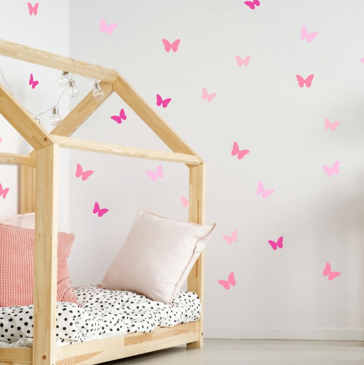 Imagine Autocolante pentru copii - Fluturi roz