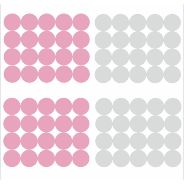 Imagine Autocolante de perete - puncte gri si roz 