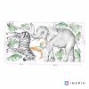 Imagine Autocolante pentru perete - Elefant si zebra din SAFARI