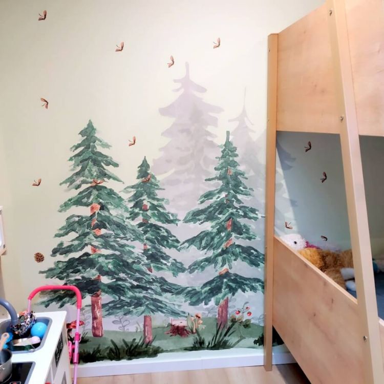 Imagine Autocolant perete - Peisaj din padure in camera copiilor
