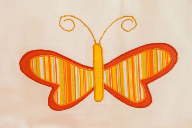 Imagine Protectie jumatate de patut dimensiunea 35 cm x 180 cm Butterfly Orange